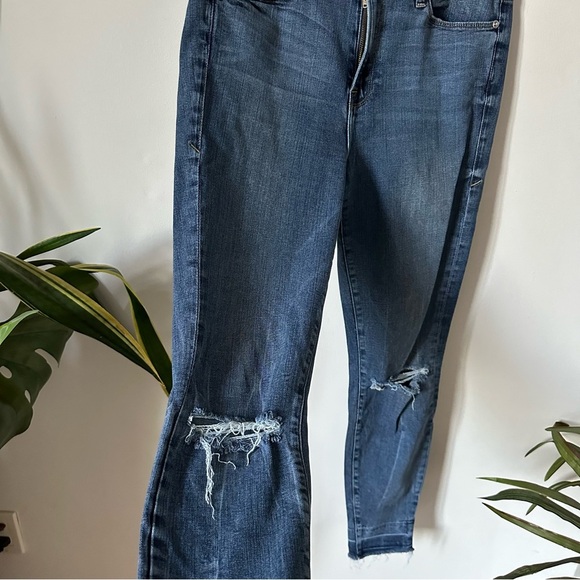 Good American Good Legs High Rise Distressed Skinny Frayed Ankle Jeans 12/31” - Picture 5 of 9
